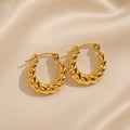 Gold Rope Hoops ( Premium high-grade stainless steel with golden plating )