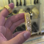 Trending Arabic Robert & Coin 18 k Gold Plated bangle and ring set