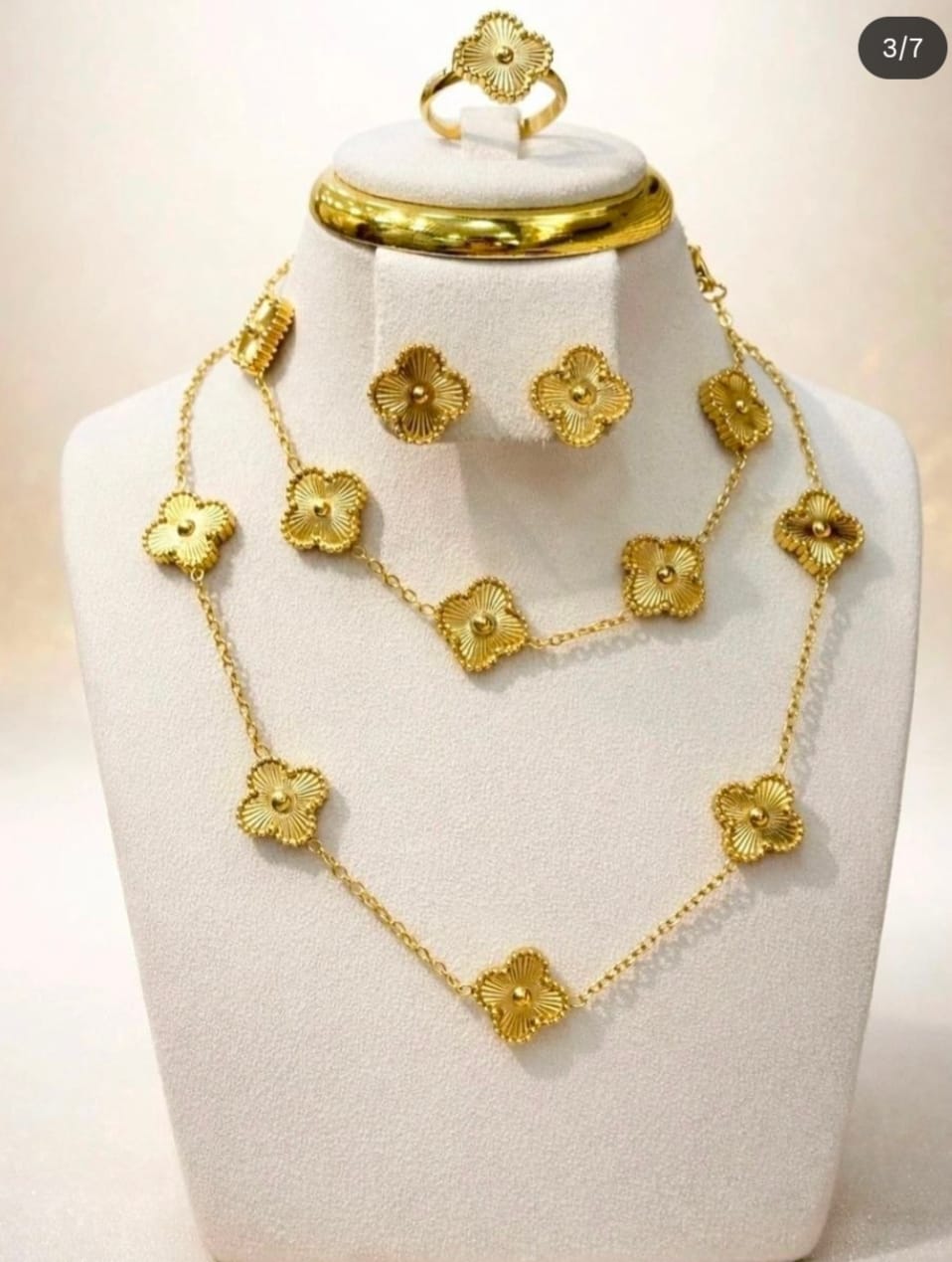 Golden Floral Combo Set ( Premium high-grade stainless steel with golden plating )