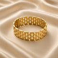 Chain Golden Bracelets ( Premium high-grade stainless steel with golden plating )
