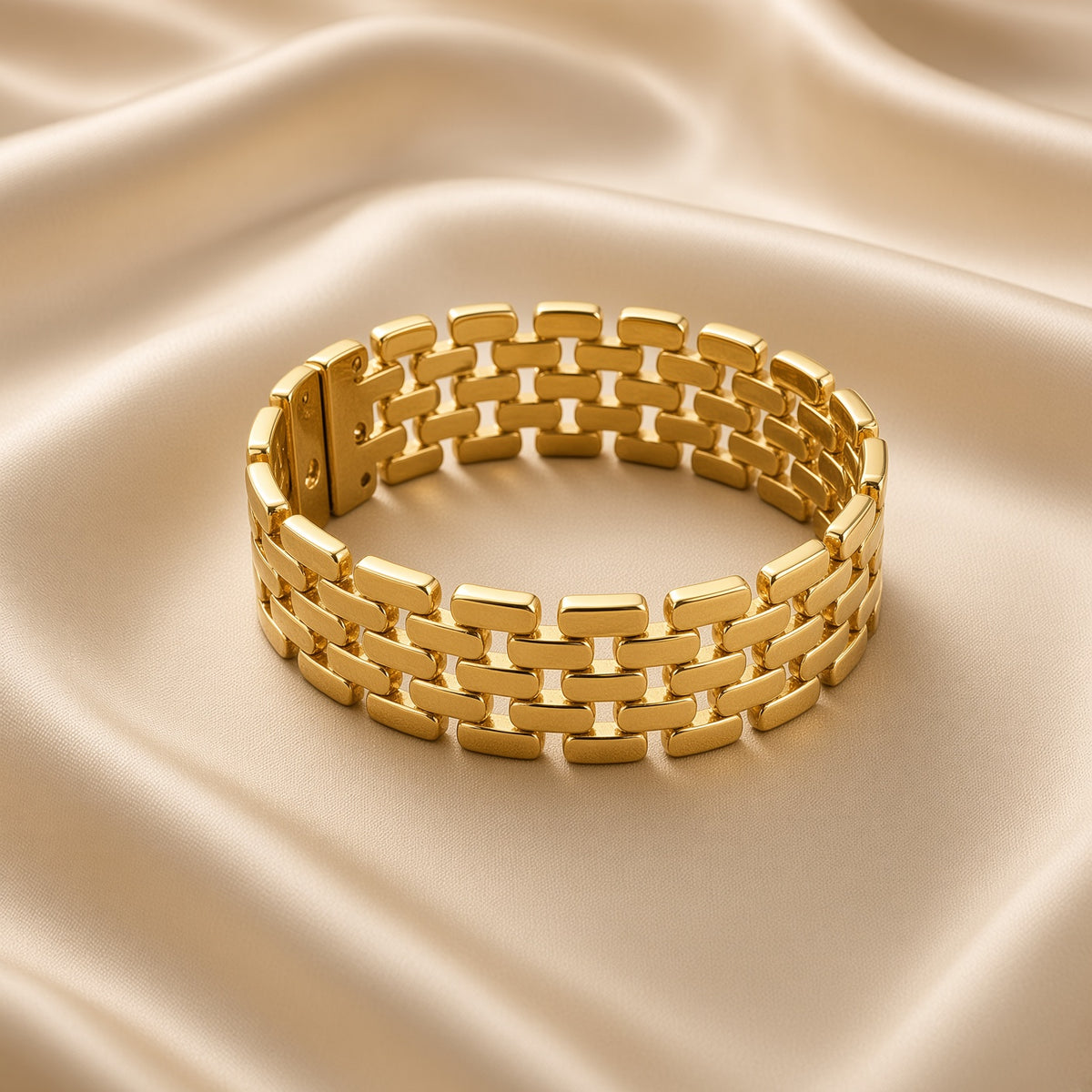 Chain Golden Bracelets ( Premium high-grade stainless steel with golden plating )