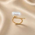 Baroque Mother Pearl Embrace Ring Contemporary