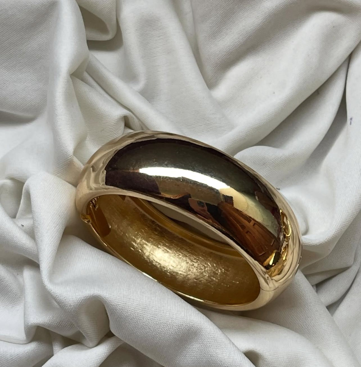 Turkish Golden Pewter Kara bracelet with immaculate golden UV polish
