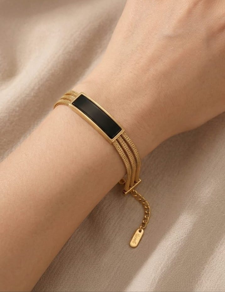 Evergreen Premium Bracelet Stainless Steel UV gold polish