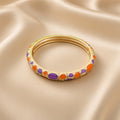Turkish Bangles( Premium high-grade stainless steel with golden plating )