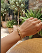Jewel Bracelet ( Premium Stainlees Steel UV Gold Coating )