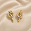 Nail Inspired Earrings( Premium high-grade stainless steel with golden plating )