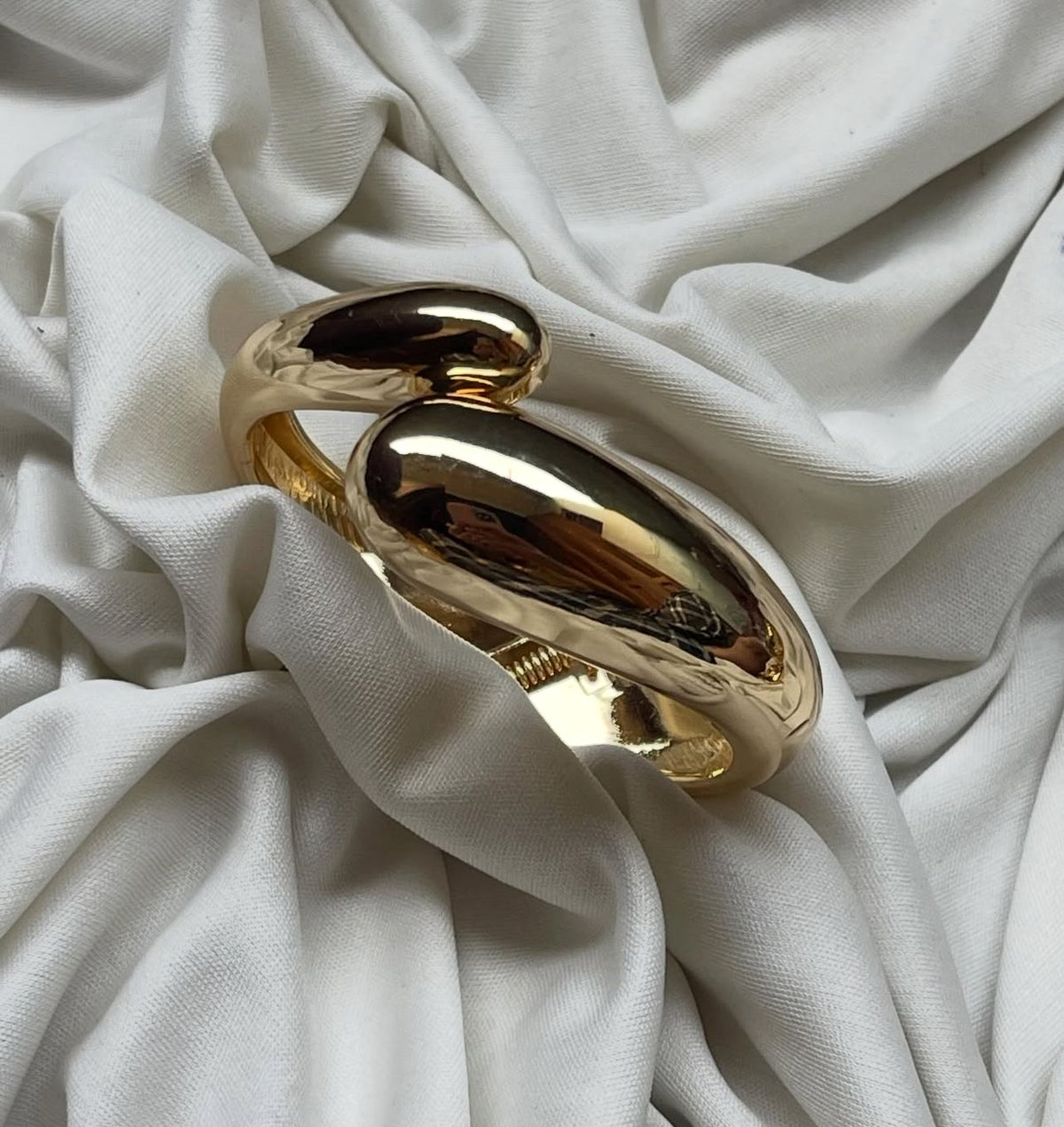 Turkish Golden Pewter Kara bracelet with immaculate golden UV polish