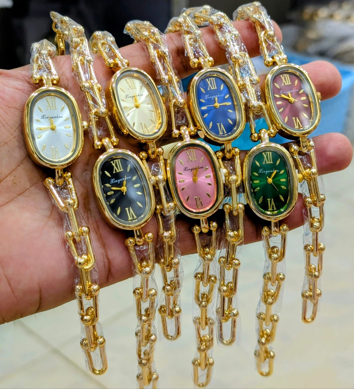 Classic Bracelet Watch( Premium Stainlees Steel UV Gold Coating )