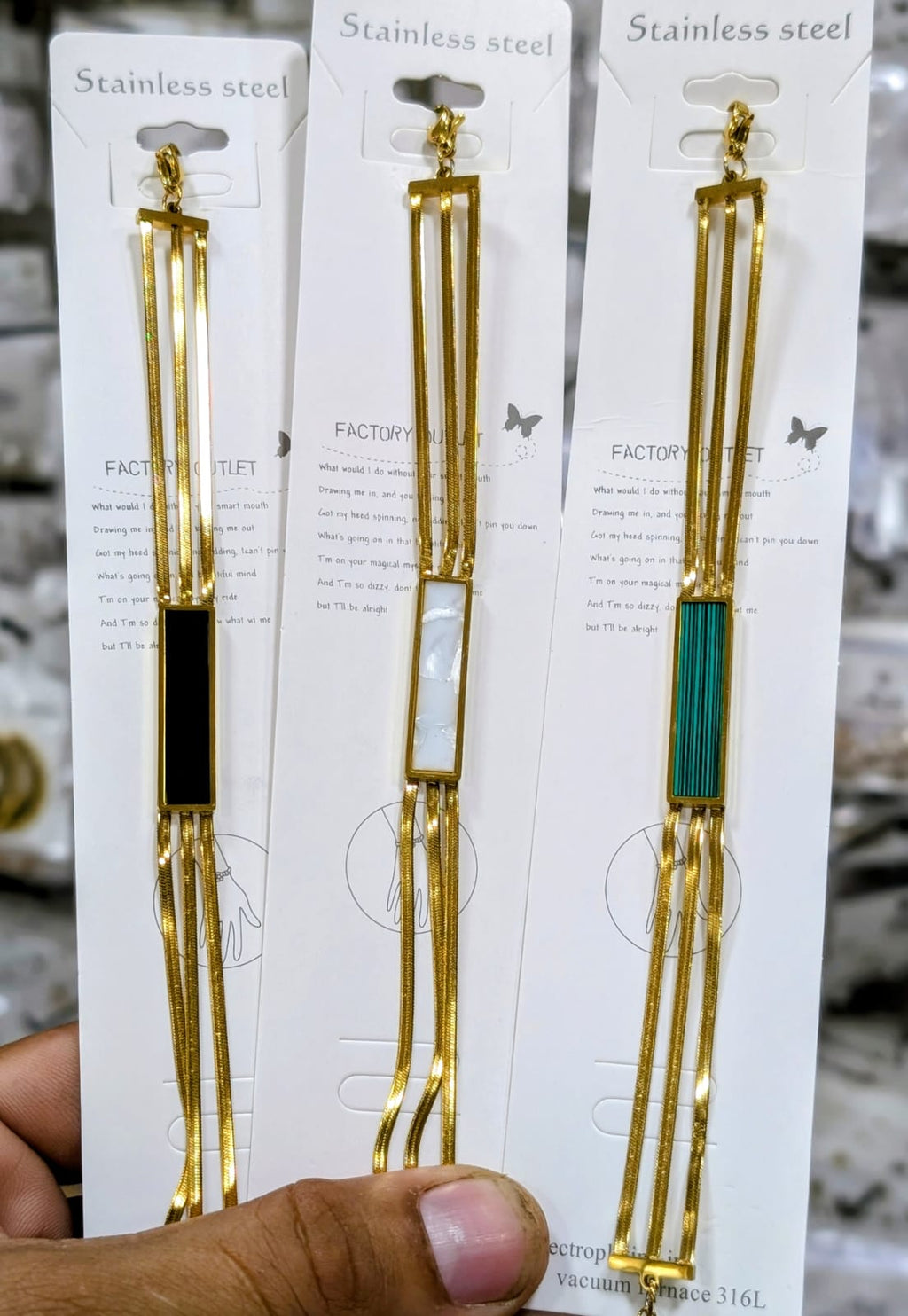 Evergreen Premium Bracelet Stainless Steel UV gold polish
