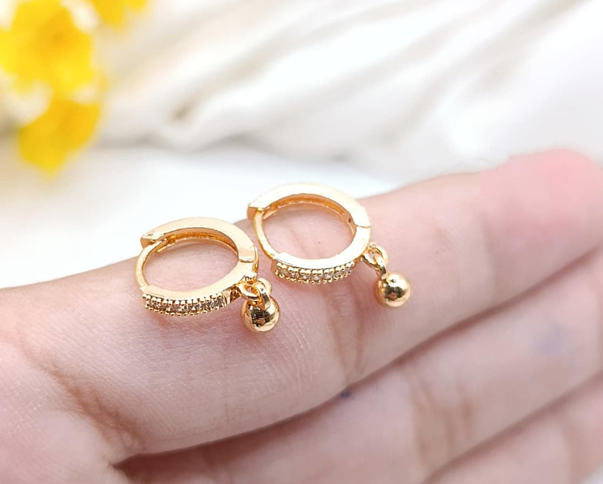 Stilness gemstone Earrings (Premium Stainless Steel with Gold UV coating