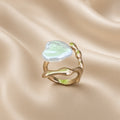 Baroque Mother Pearl Embrace Ring Abstract