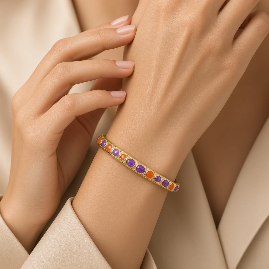 Turkish Bangles( Premium high-grade stainless steel with golden plating )