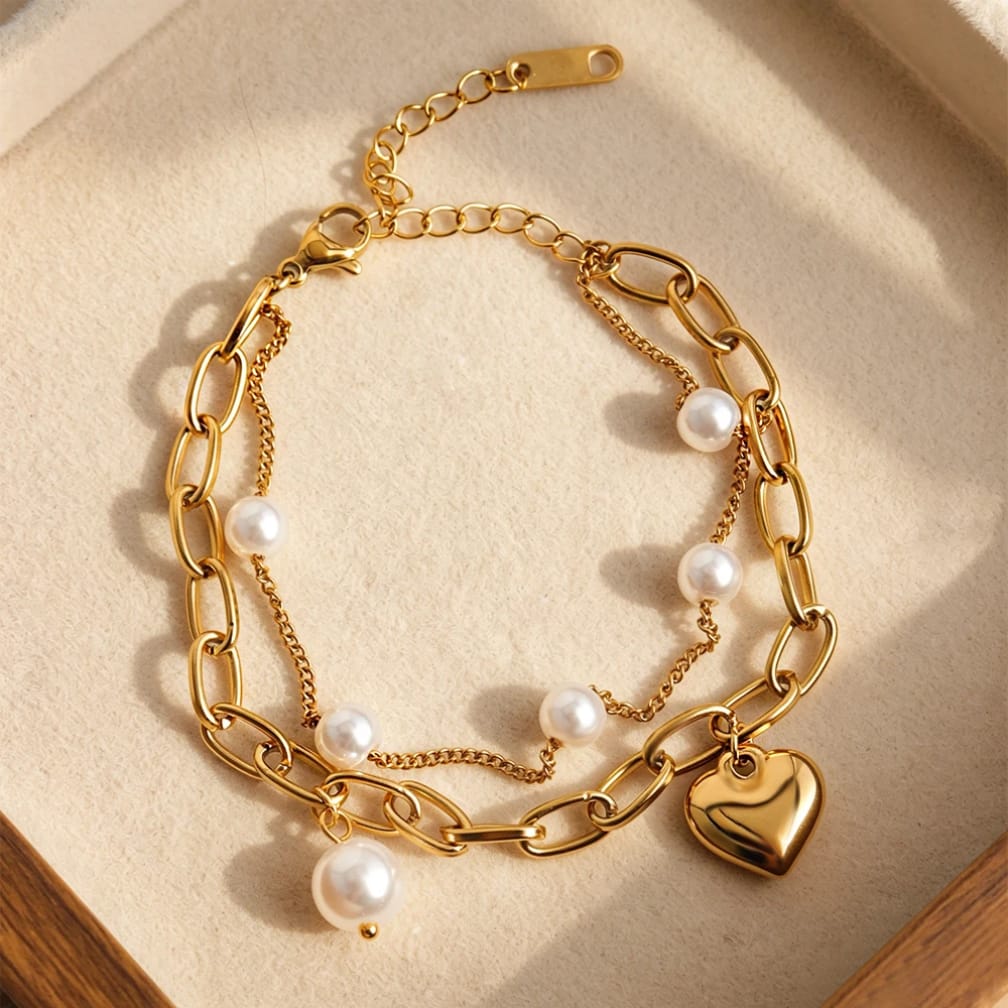 Gold Love obsession Anklet Bracelet Tarnish Free Stainless Steel