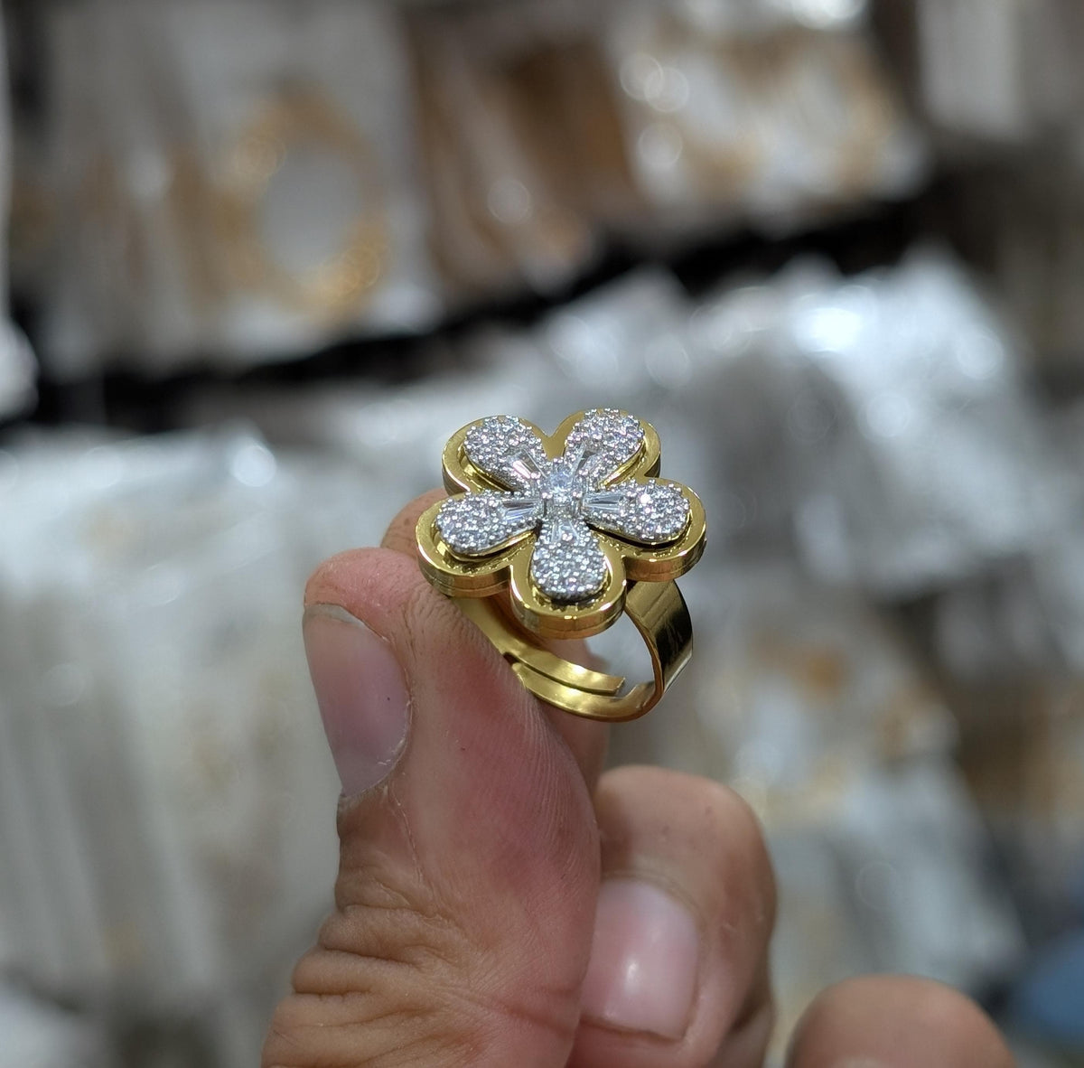 Stainless Steel  Adjustable Rings ( Premium high-grade stainless steel with golden plating )