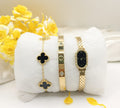 3 Piece Bracelet ( Premium Stainlees Steel UV Gold Coating )