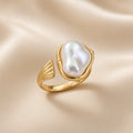 Baroque Mother Pearl Embrace Ring Mermaid